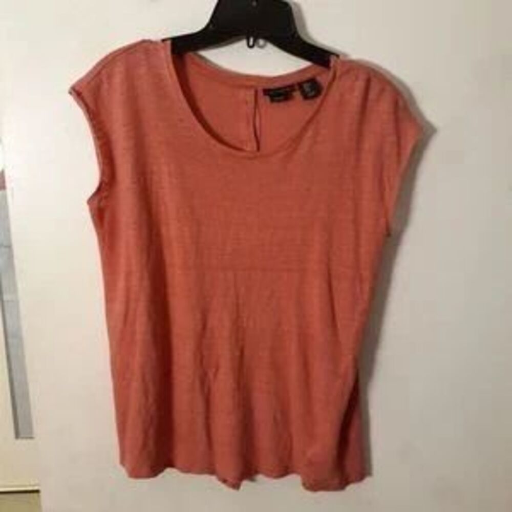 100% linen tahari summer top shirt blouse m lightweight